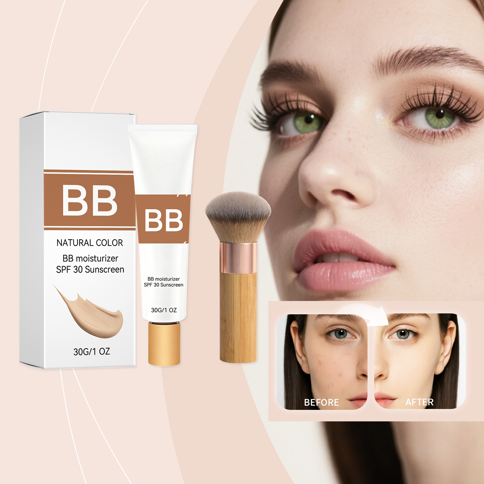 Group Head Brush - SPF 30 Tinted Moisturizer BB Cream