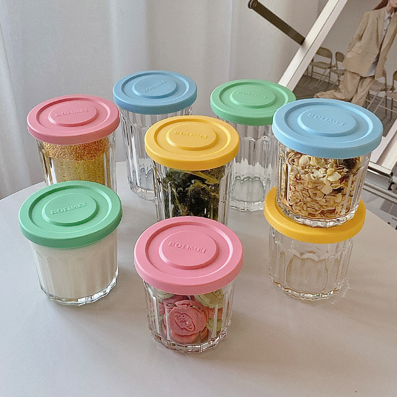 Coffee Equipment Organizer - Color Cover Glass Sealed Tank Storage