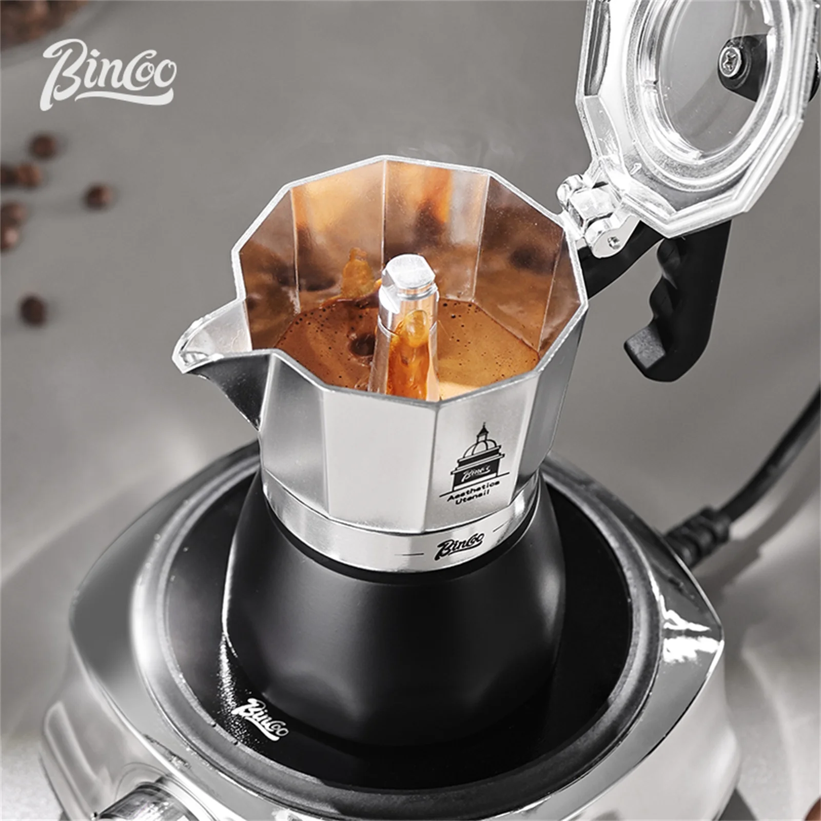 BINCOO Double Valve Moka Pot，E - огляд і ціна Coffee Equipment Espresso