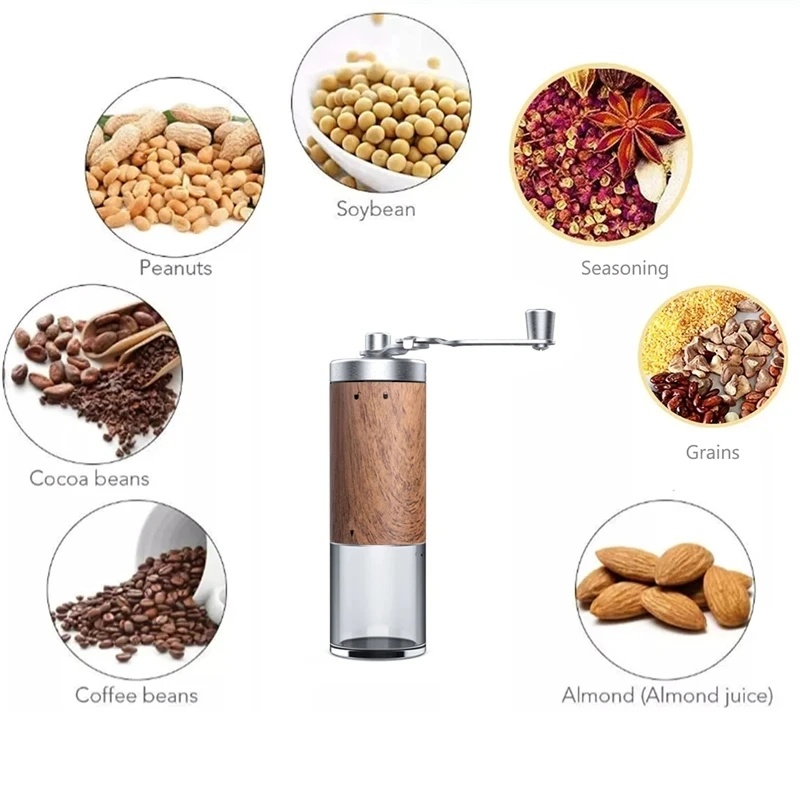 Portable Wood Grain Hand Coffe - огляд і ціна Coffee Equipment Grinder