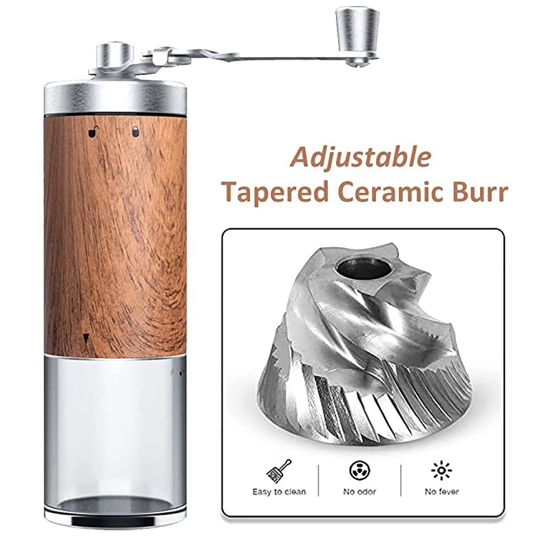Portable Wood Grain Hand Coffe - огляд і ціна Coffee Equipment Grinder