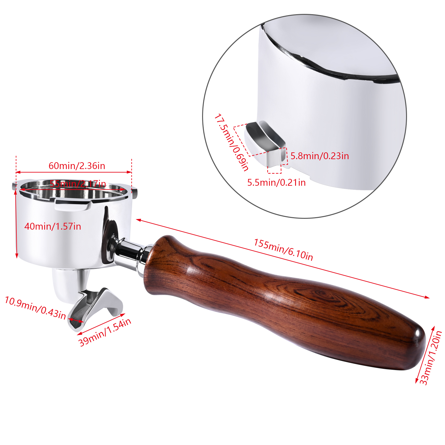 51mm Double Spout Coffee Porta - огляд і ціна Coffee Equipment Espresso